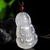 古甄轩冰种玉佛女款笑佛平安扣葫芦玉坠观音男玉髓玛瑙挂件金枝玉叶吊坠 玉髓观音