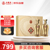 五粮液股份 金碧辉煌 龙行大运 浓香型白酒52度 500ml*2瓶礼盒 送礼宴饮