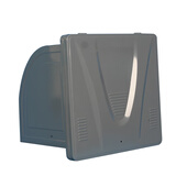 翔途强力10寸大功率家用换气扇厨房抽油烟排气扇抽风机老式窗式排风扇 浅灰色(金属）