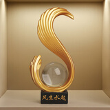 贝汉美（BHM）高档轻奢总经理办公室摆件工艺品高端大气创意客厅书房酒柜装饰品 风生水起