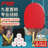 红双喜 九星直拍（京仓速发+6球+拍套）乒乓球拍H9006直拍单拍