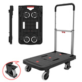 顺和（shunhe） 平板车小推车拉货家用铝合金折叠手推车橡胶轮搬家刹车轮拖车 FW-99F配刹车轮配2条弹力绳