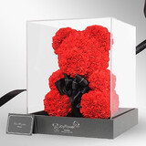 玫瑰盒子PE玫瑰花熊仿真花摆件情人节生日礼物纪念日送女生朋友老婆实用