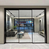 厨房推拉门极窄三联动双地轨阳台客厅钢化玻璃门下轨吊趟移门隔断 三联动吊轨398/平方