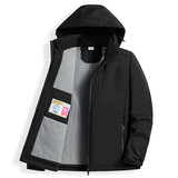 西域骆驼（VANCAMEL）短外套女男2025新爆款加绒风衣小个子防风加厚工装夹克单层冲锋衣 9930S曜石黑-女【纯色】 XL