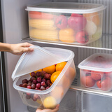 家の物语（KATEI STORY）日本进口大号冰箱收纳盒密封水果蔬菜保鲜盒塑料食密封储物盒 冰箱保鲜盒 15.5L 单件装