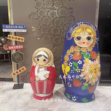 天龙泰斗大型玻璃钢仿真彩绘俄罗斯套娃雕塑俄式餐厅IP主题俄比熊装饰摆件 套娃造型 10