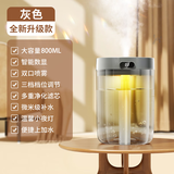 园洲绿加湿器迷你卧室办公桌面USB车载宿舍婴儿孕家用妇生日礼物送女生女朋友员工伴手礼情人节礼物女友 【太空灰】双喷加湿器丨炫酷灯光