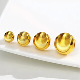 罗威宝格黄金手链女猫眼珠3D硬金足金999闪亮车花转运珠DIY散珠配珠 3mm猫眼珠约0.08g