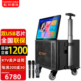 松川国际 SG30-10户外大功率演出表演K歌唱歌KTV音箱套装移动音响演唱话筒 SG30-10五喇叭三分频+U段话筒