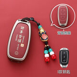 速现北京现代ix35钥匙套名图伊兰特ix25纳悦动胜达沐飒菲斯塔索纳塔扣 I款诸事皆顺【锌合金】+招财貔貅 无规格