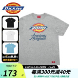 dickies 纯棉短袖T恤男 情侣男女同款 印花休闲百搭上衣7087 中羽灰 XL