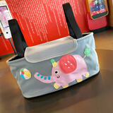 小芽仔婴儿车挂包收纳袋多功能通用大容量置物袋儿童遛娃神器手推车挂包 粉象加厚款