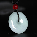 紫慕璃翡翠平安扣吊坠 玉石挂坠玉佩男女款送女友老婆 礼物 直径约21mm