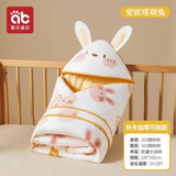 爱贝迪拉（AIBEDILA）新生婴儿抱被初生包被纯棉春秋冬季棉花包单薄小宝宝产房加厚襁褓 【100%棉】芭乐兔10-25°C-100cm