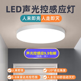 拉伯塔（LABOT） 人体感应灯led吸顶灯过道灯楼道声光控楼梯灯走廊阳台灯门厅 【体验款限一件】12W【声光控感应】