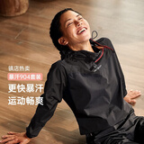 HOTSUIT 后秀暴汗服男款夏季运动套装男女同款健身服跑步服轻薄降体服 黑色-女款经典长款 M