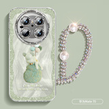 威恺 适用华为mate70手机壳mate70保护套自带镜头膜全包防摔网红高端男女款创意羽纱气球小熊+手链