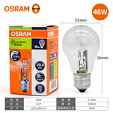 欧司朗欧司朗卤素灯调光阅读学习护眼台灯尖泡球泡照明全光谱E27E14暖灯 46W E27 A型球泡
