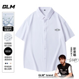GLM衬衫男夏季短袖韩版宽松透气美式潮流百搭休闲半袖港风