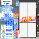 松下（Panasonic）冰箱十字对开门510升冰箱APP智控银离子除菌风冷无霜磨砂面板白色NR-ED51CTA-W