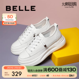 百丽（Belle）小白鞋女鞋商场款厚底增高一脚蹬单鞋透气休闲鞋U8N1DAM3预售 白色 39 (245mm)