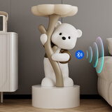 辰鱼创意暴力熊落地摆件客厅电视柜沙发旁茶几家居装饰品乔迁搬家礼物 【蓝牙+底座】捧花熊洛洛茶几棕