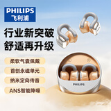 飞利浦（PHILIPS）蓝牙耳机耳夹式 骨传导概念开放式无线夹耳夹式不入耳跑步运动通话降噪 【柔软佩戴】创新款-银TAQ4220
