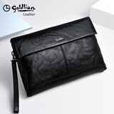 金利来手包男款2025年最新款头层软牛皮手拿包轻奢真皮手抓包高档奢侈品 黑色【官方授权 假一罚十】