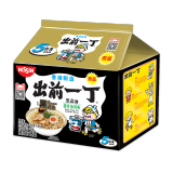 出前一丁（NISSIN）中国香港速食方便面 黑蒜油猪骨汤味100g*5包 泡面拌面早餐零食