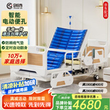 创诗电动护理床老人医疗院专用病房床家庭瘫痪可大小便多功能智能翻身 HQ2【全电动操控】（护栏加强 防褥疮）