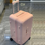 亿煊超大容量行李箱网红女高颜值潮流拉杆箱男轻音密码箱大号旅行皮箱 茱萸粉-大容量防刮抗压拉链款 36英寸【超大容量代购搬家神器】