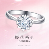 meluxe美奈  18K金钻戒求婚结婚钻石戒指女克拉效果对戒 母亲节礼物 45分效果VS净度I-J色 20分现货