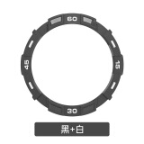 西蒙迪奥适用小米watchs3表圈全包防撞防摔Xiaomi Watch S3表圈表带新款小米watchs3表带男女款配件替换 【黑白拼色】运动数字（夜光款） 小米watchs3