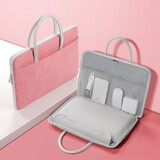 必优美（BUBM）苹果笔记本电脑包手提男女13.3英寸惠普华为联想air14英寸轻薄公文包内胆包 13-14英寸樱花粉