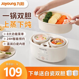 九阳（Joyoung）快炖电炖锅炖盅 燕窝炖盅 隔水炖锅 婴儿宝宝辅食锅 bb煲汤锅炖汤锅蒸锅 1L精巧容量 1L DG10G-GD189一锅双胆