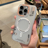 秒扬 磨砂半透明高级iPhone17手机壳苹果16promax磁吸无线充电15pro防摔保护14全包 潮牌壳【磁吸】半透磨砂白 iPhone 13pro