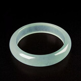 蝶恋石 玉手镯女款翠色飘绿云南翠玉镯子送妈妈女友节日情人节礼物 清新翠绿款 60-61码