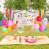 TaTanice生日场景布置气球装饰 室内户外生日野餐生日party场景布置