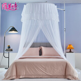 维美诗免安装蚊帐家用卧室2025新款上下床升降支架圆顶吊顶式儿童1.5米 白色 200cm*180cm*300cm