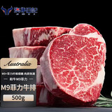 澳牛日记 澳洲和牛M9菲力原切牛排 净重500g 谷饲儿童雪花惠灵顿牛扒