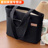 帆布包包少女学生单肩包大容量上班通勤布袋包韩版百搭装书补课袋 暗黑色【双层布料+暗格内兜】 旗舰双层带内衬+前兜磁扣封口