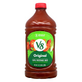 v8（临期）美国蔬菜汁100%VEGETABLE JUICE胡萝卜番茄欧芹混合汁 原味1.89L 1听