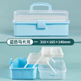 玉水湖书法收纳盒毛笔初学者便携美术工具箱收纳箱学生入门手提盒文房书画国画用品手提颜料透明多功能盒