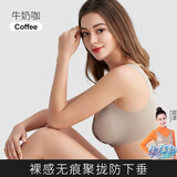 摩登孕妈哺乳文胸夏季薄款一片式怀孕冰丝凉感舒适孕妇内衣胸罩8888咖XXXL
