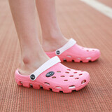 回力 Warrior 凉拖休闲情侣款拖鞋透气户外百搭包头沙滩鞋透气轻便洞洞鞋 049 红色 40