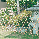 恰好时光户外伸缩竹篱笆围栏竹栅栏庭院护栏菜园爬藤架白竹高60*长180cm