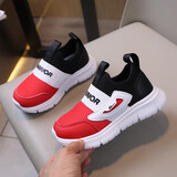 回力（Warrior）儿童鞋轻便跑步鞋一脚蹬男女童鞋校园休闲鞋 WZ-A475T 红黑 37 