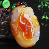迎淇轩玉髓玛瑙手把玩 如意貔貅玉石手把件挂件玉男款手玩件玉坠附证
