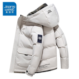 真维斯（Jeanswest）王一博代言棉服男秋冬季新款加棉加厚保暖羽面包绒外套棉衣 卡其色 XL （建议体重115-130斤）